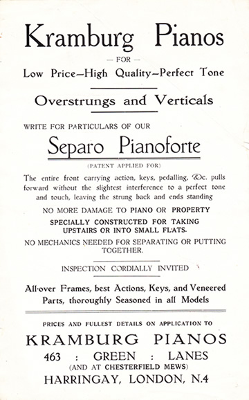 Kramburg piano flyer